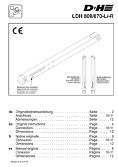 D+H LDH 800/070-L: LDH 800/070-R Original Instructions Manual