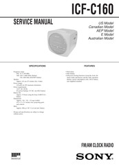 Sony Dream Machine ICF-C160 Service Manual