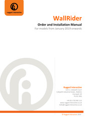 Rugged Interactive WallRider Order And Installation Manual