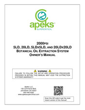 Apeks 2000-20LDx20LD Owner's Manual