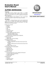 ON Semiconductor ALPINE NCRHA926 User Manual