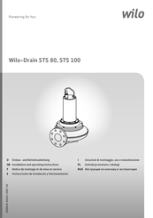 Wilo Wilo-Drain STS 100 Series Installation And Operating Instructions Manual