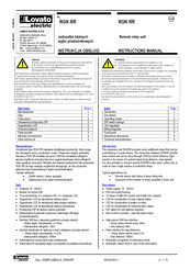 Lovato Electric RGK RR Instruction Manual
