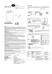 Teletek Electronics CM 120 R Installation And Programming Manual