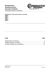 Delachaux Conductix-Wampfler 040814 Series Operating	 Instruction