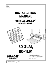 Maxon TUK-A-WAY 80-3LM Installation Manual