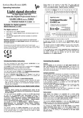 Ldt Digital Professional Series Operating	 Instruction