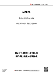 Mitsubishi Electric MELFA RV-FR-D Installation Description