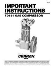 Idex Corken FD151 Important Instructions Manual