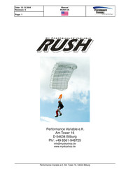 Performance Variable Rush 110 Manual
