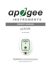 Apogee mCACHE Owner's Manual