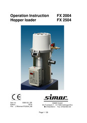 Simar FX 2004 Operation Instruction Manual