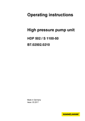 HAMMELMANN HDP 502 / S 1100-50 Operating Instructions Manual