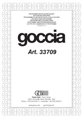 Gessi Goccia 33709 Manual