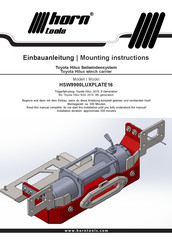 Horn Tools HSW9900LUXPLATE16 Mounting Instructions