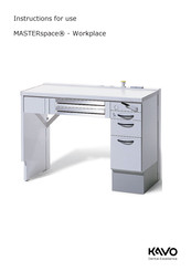 KaVo MASTERspace Instructions For Use Manual