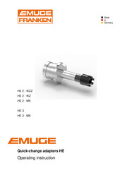 EMUGE FRANKEN HE 3-MK Operating	 Instruction