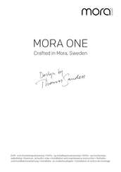 Mora armatur ONE miniprofi 262081.0011 Installation And Maintenance  Instruction