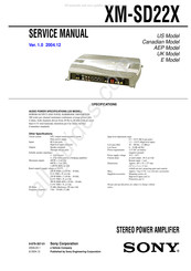 Sony XM-SD22X Service Manual
