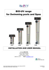 BIO UV UV30 Installation And User Manual