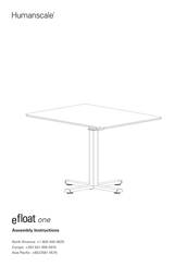 Humanscale eFloat Assembly Instructions Manual