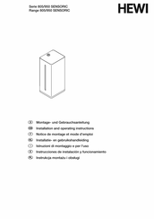 Hewi SENSORIC 805.06.155 Installation And Operating Instructions Manual