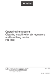Miele PG 8063 Operating Instructions Manual