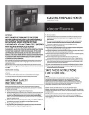 decorflame MM645PT-46FBK Instruction Manual