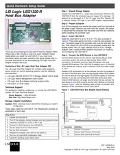 Lsi LSI21320-R Quick Hardware Setup Manual