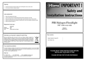 Eterna PIRF500180 Installation Instructions