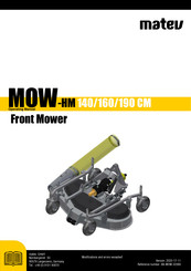 matev MOW-H/M 160 CM Operating Manual