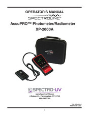 Spectro-UV Spectroline AccuPRO XP-2000A Operator's Manual