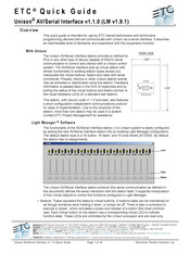 ETC Unison AV/Serial Interface v1.1.0 Quick Manual