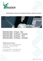 Ridder RW240/400 Manual