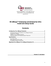 IEI Technology eMerge Enterprise Ultra Install And Setup Manual