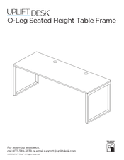 Uplift Desk O-Leg Seated Height Table Frame FRM405-BLK Manual