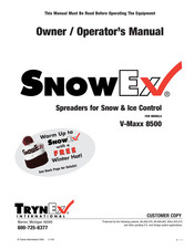 Trynex International SnowEx V-Maxx 8500 Manual