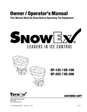 Trynex International SnowEx US-100 Owner's/Operator's Manual