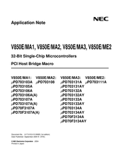 NEC V850E/MA3 Application Note