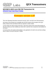 QRP Labs QCX+ Operating Instructions Manual
