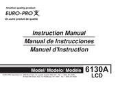 Euro-Pro 6130A Instruction Manual