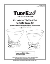 TurfEx TS-300-EG-1 Owner's Manual And Installation Instructions