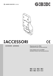 Bandini Industrie GIBIDI AH03840 Instructions For Installations
