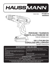 Haussmann PT100114 Operator's Manual