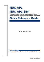 Avalue Technology NUC-APL Quick Reference Manual