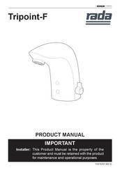 Kohler Rada Tripoint-F 2.1658.011 Product Manual