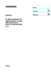 Siemens SIMATIC 8DO DC24V/0.5 A Manual