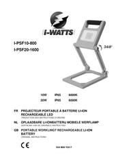 i-WATTS I-PSF10-800 Original Instructions Manual