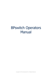 Broadcast Pix BPswitch Operator's Manual