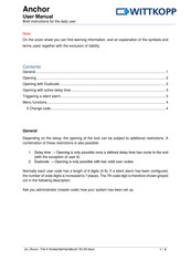 Wittkopp Anchor 4300 User Manual